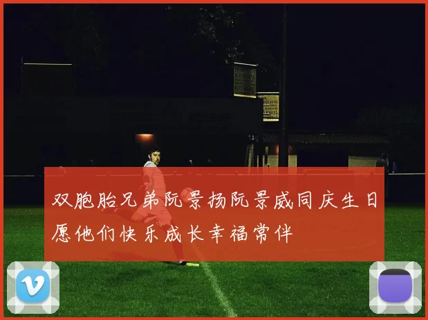 双胞胎兄弟阮景扬阮景威同庆生日愿他们快乐成长幸福常伴